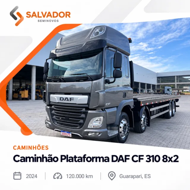 Caminhão Plataforma DAF CF 310 8x2 seminovo