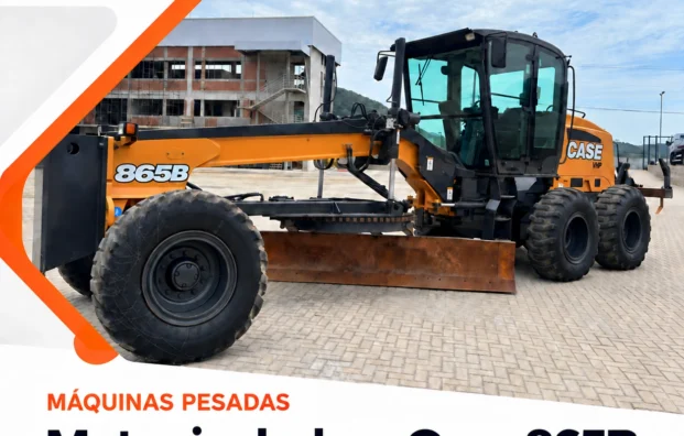 Motoniveladora Case 865B, ano 2021, horímetro 4.203,5 h