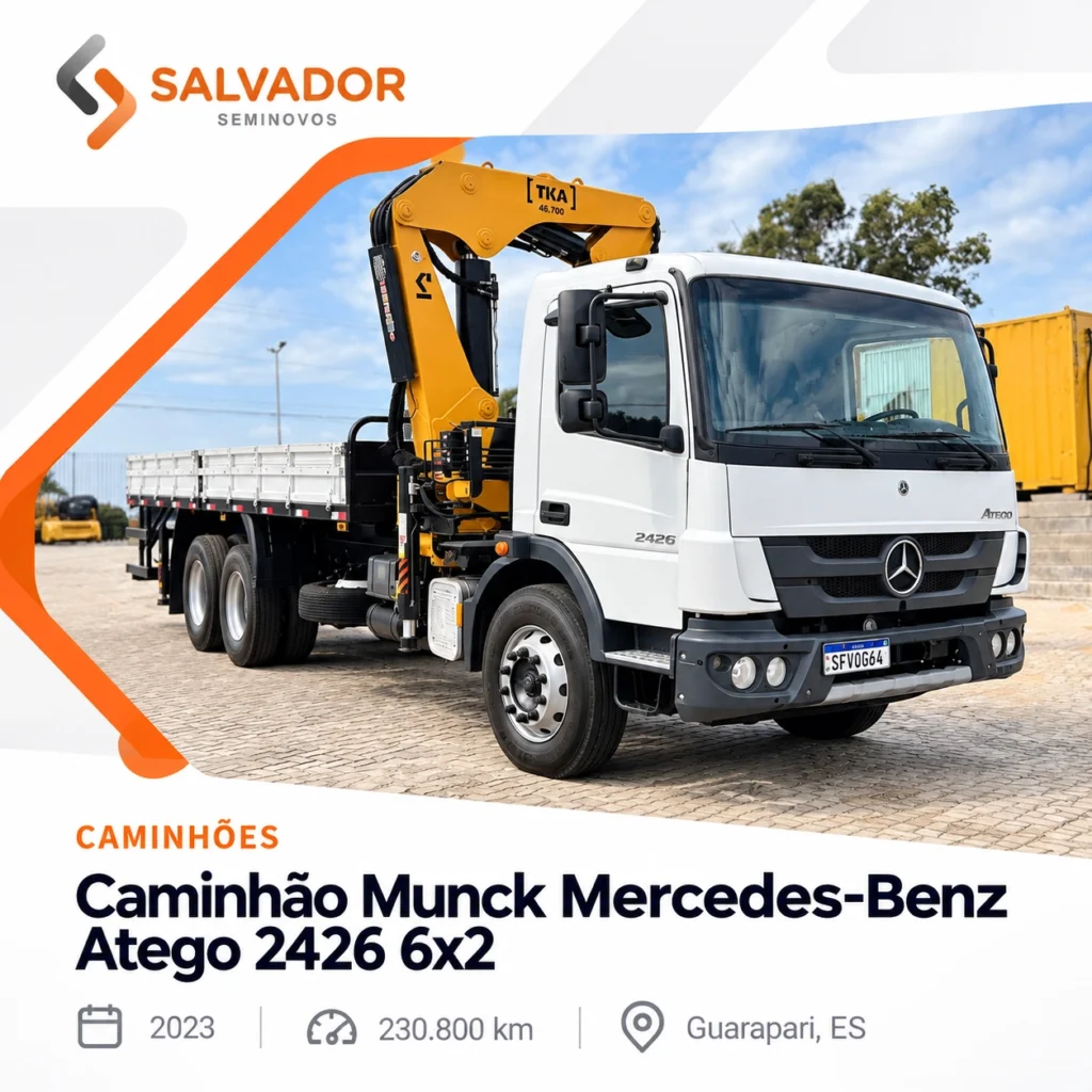 Caminhão Munck Mercedes-Benz Atego 2426 6x2, foto 1