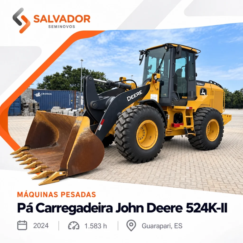 Pá Carregadeira John Deere 524K-II, foto 1