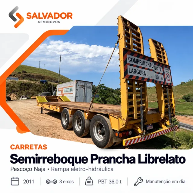 Semirreboque Prancha Librelato 2011 seminovo